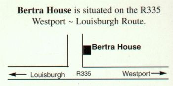 Bertra House B&B, 
Thornhill, 
Murrisk, 
Westport, 
Co. Mayo,
Irlanda.