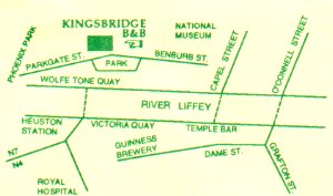 The Kingsbridge B&B, 
14 Parkgate Street, 
Dublin 8,
Irlanda